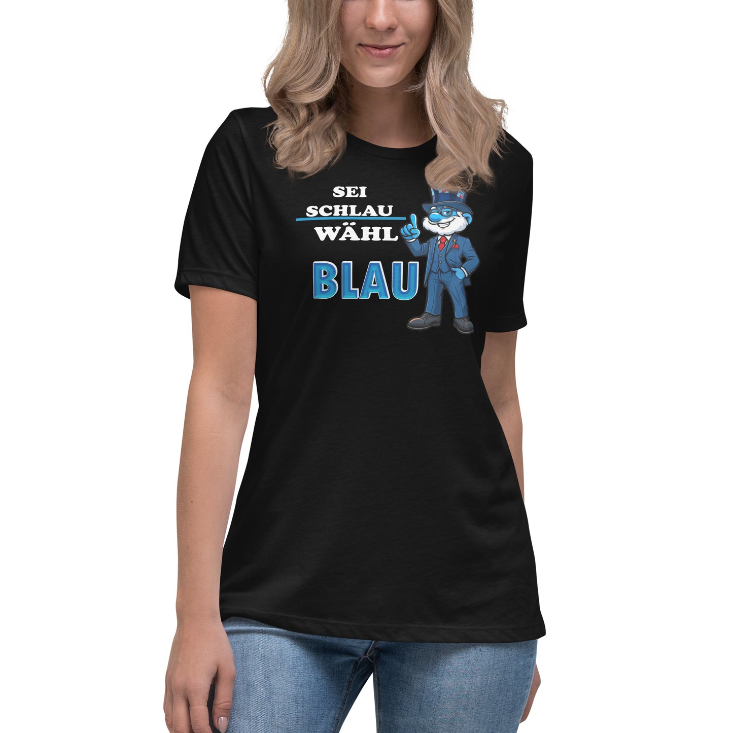 Sei schlau wähl Blau - Damen-T-Shirt