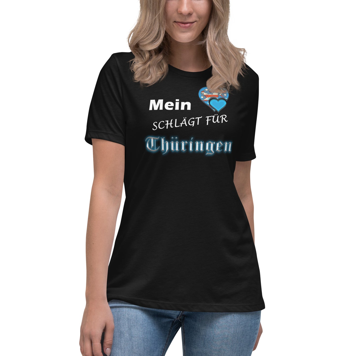 Mein Herz schlägt für Thüringen - Damen-T-Shirt