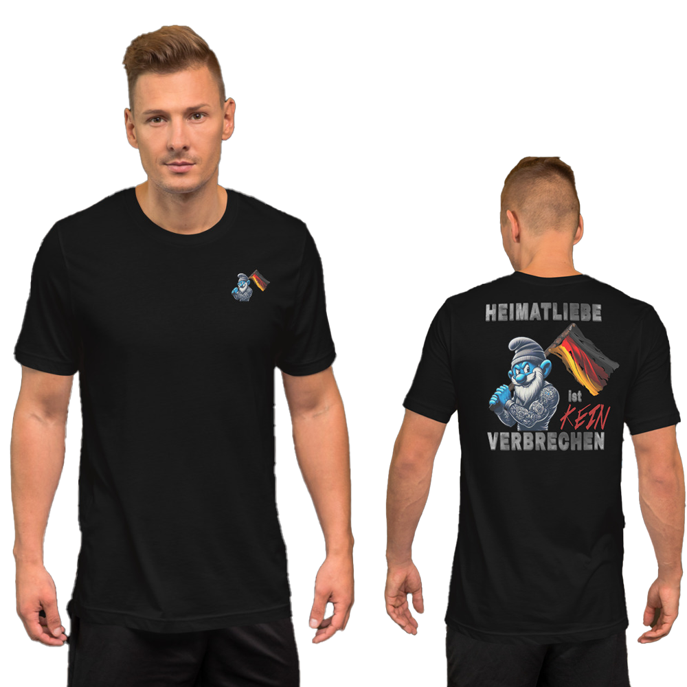 Heimatliebe ist kein Verbrechen - Rückendruck -T-Shirt