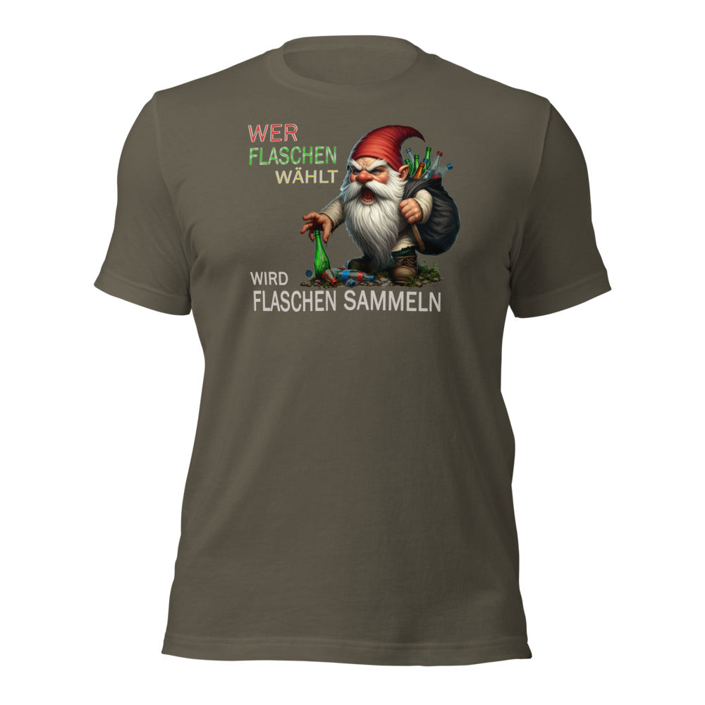 Wer Flaschen wählt wird Flaschen Sammeln T-Shirt