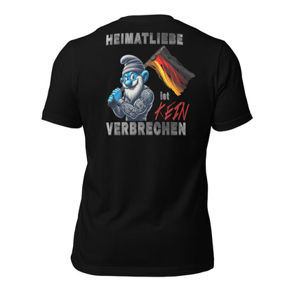 Heimatliebe ist kein Verbrechen - Rückendruck -T-Shirt