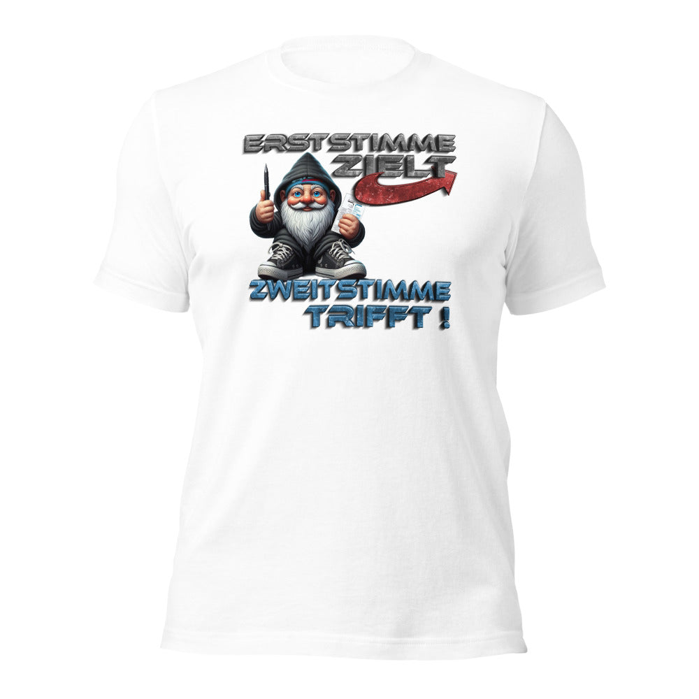 Erststimme zielt, Zweitstimme trifft-T-Shirt