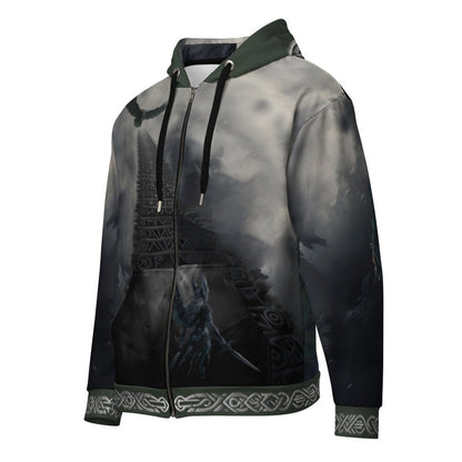 Viking - 2 Wolves - Zip - Hoodie - Trigárdon