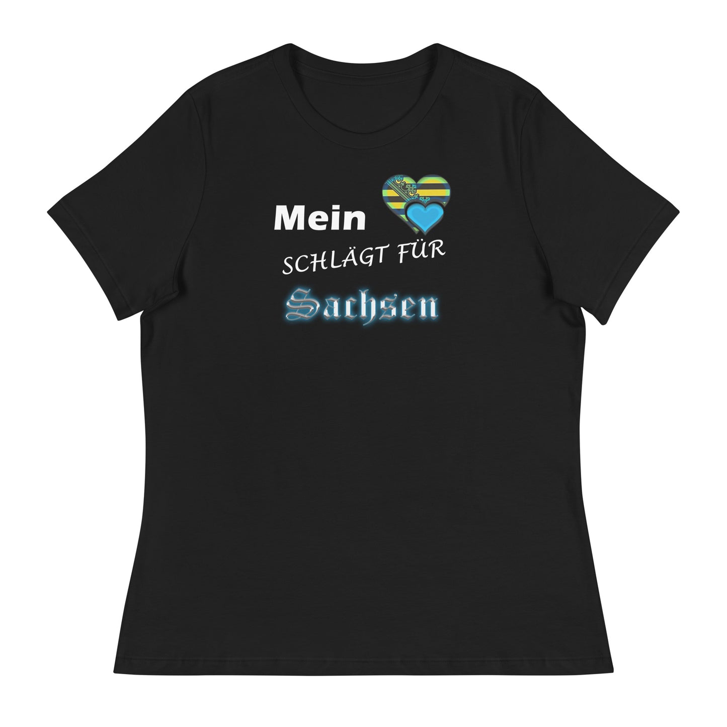 Mein Herz schlägt für Sachsen - Damen-T-Shirt