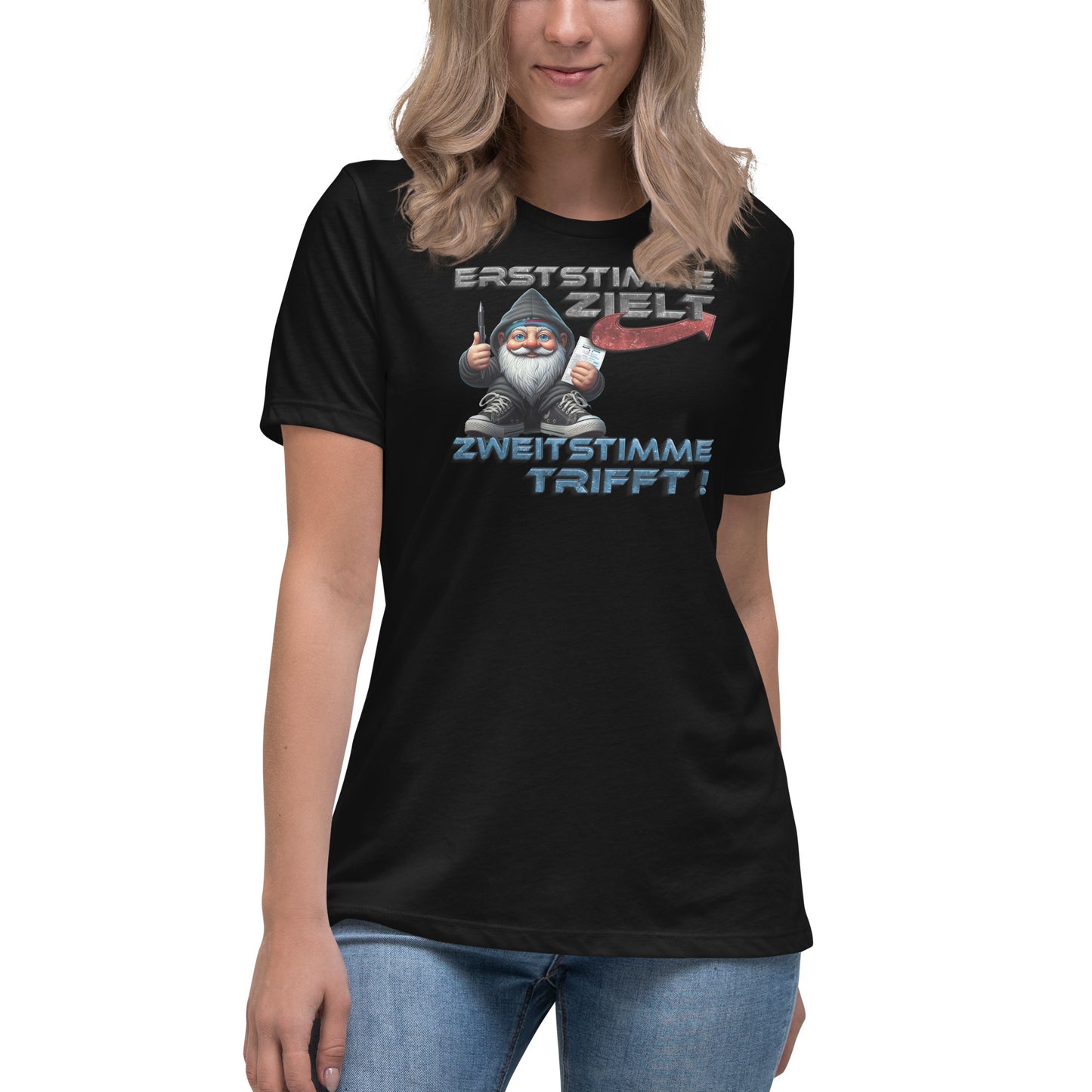 Erststimme Zielt, Zweitstimme trifft! - Damen-T-Shirt