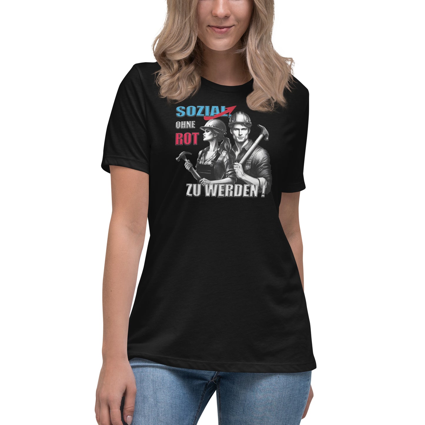 Sozial ohne Rot zu werden - Damen-T-Shirt