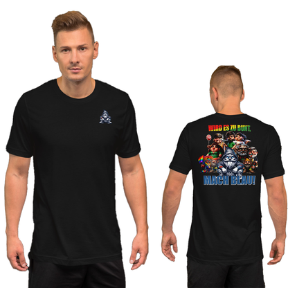 Wird es zu bunt, mach BLAU! - Rückendruck -T-Shirt